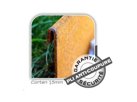 BORDURE ACIER CORTEN HT150